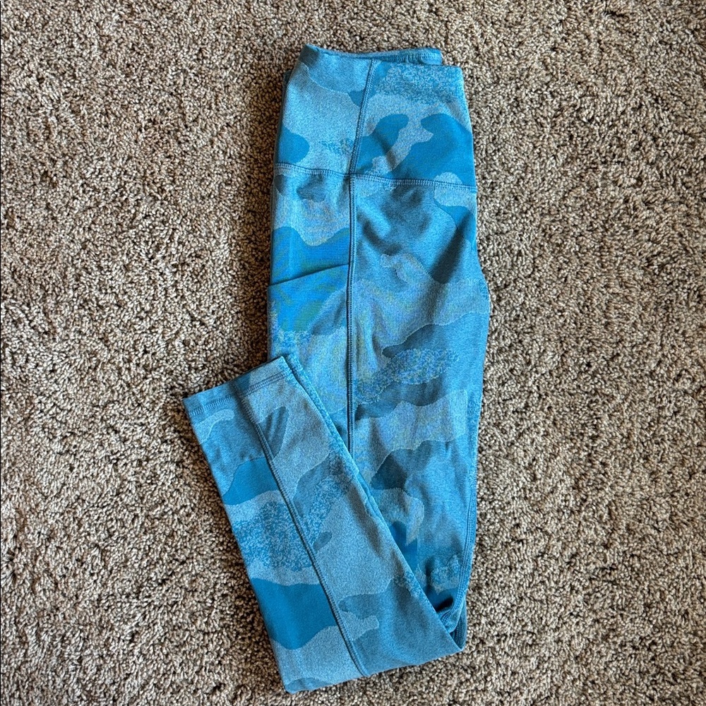 The North Face Women's Camo Blue Leggings